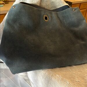 Elegant Blue Suede Women's Bag